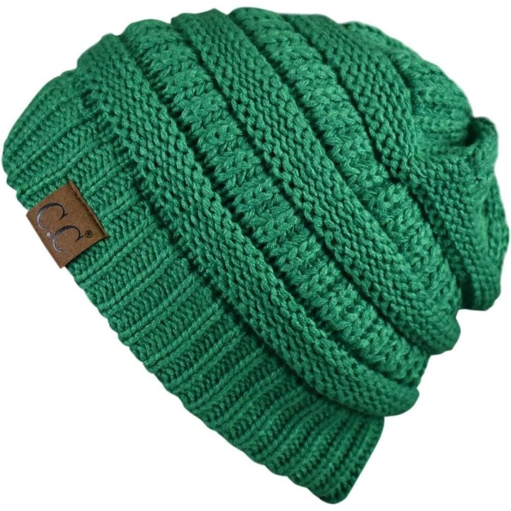 Trendy Warm Chunky Soft Stretch Cable Knit Beanie